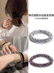 สร้อยข้อมือคริสตัล รัดผม รัดผมแบบสองทาง สำหรับผู้หญิง แฟชั่นฤดูใบไม้ร่วง 2024 ใหม่ล่าสุด อุปกรณ์ตกแต่งผม สร้อยข้อมือคริสตัล