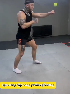 Bóng tập phản xạ boxing cao cấp chất liệu PU an toàn dây đàn hồi bền bỉ tập luyện hiệu quả BTPX630