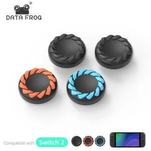 DATA FROG Silicone Thumb Grip Cap Protective Cover for Switch 2 Controllers Anti-Slip Gamepad Accessories
