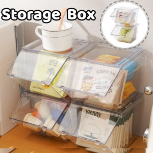 Transparent Acrylic Storage Box Candy Capsule Coffee Flip Dustproof Office Desktop Cosmetics Covered Storage Box