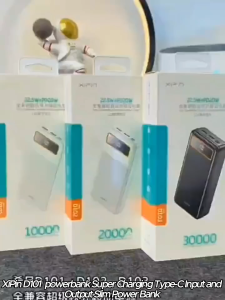 D101 22.5W+PD20W Type-C Input and Output Power Bank with LCD Display Super Charge 10000mAh Capacity