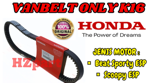 VANBELT ONLY KODE-K16 ASLI V-BEL ORIGINAL MOTOR HONDA BEAT SPORTY ESP/SCOOPY ESP PRESISI BERKUALITAS