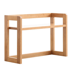 ชั้นวางหนังสือไม้แข็งสไตล์ยุโรปเหนือ ชั้นวางของเพิ่มความสูง ชั้นวางหนังสือสำหรับห้องทำงาน สไตล์ลำลองและเรียบง่าย