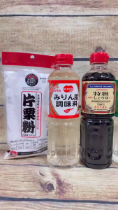Combo Làm Gà Chiên Karaage Nhật (Bột Khoai Tây Katakuriko 250G+ Nước Tương + Mirin + Sake Nấu Ăn)