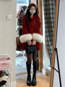 CHANGTONG | Elegant Korean Style Red Outerwear