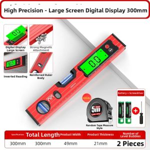 CHAOQUN High Precision Digital Magnetic Level Bar with Large Screen Display for Accurate Slope and Angle Measurement