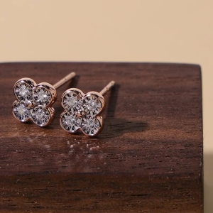 Chow Sang Sang 周生生 Daily Luxe Fantasy 18K Gold Diamond Earrings 94342E