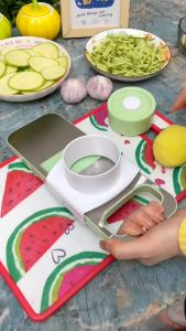 Kitchen Gadget Multifunctional Stainless Steel Kitchenware Vegetable Cutter Potato Grater Wave Knife Slicer