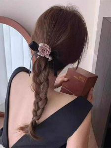 Tulip Flower Butterfly Knot Pearl Hair Ties Womens New 2025 Luxury Sweet Style Head Ropes High Elasticity Rubber Bands Hair Accessories