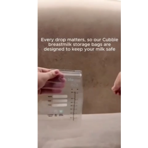 Cubble Breast Milk Storage Bags (250ml x 30 Bags) Disposable Milk Bags