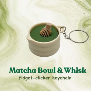 Matcha Fidget Clicker Keychain