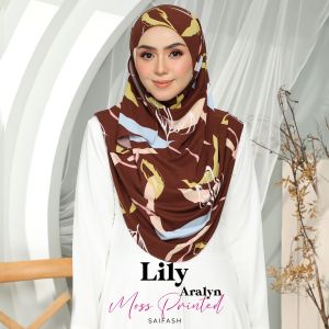Aralyn Moss Printed Instant Shawl - Instant Shawl / Instant Tudung / Tudung Sarung / Slip-On Tudung / Instant Hijab / Instant Scarve