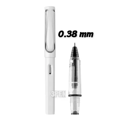 ปากกาหมึกซึม หัวโรลเลอร์บอล ขนาด 0.38 และ 0.5 พร้อมใช้งาน (ปากกา 1ด้าม + หลอดสูบ 1 + หมึกหลอด 2)