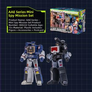AULDEY | Transformers Autobots Vs Decepticons Mini Spy War Set Model Audi Double Drill Collectible Toys Action Figures 1981