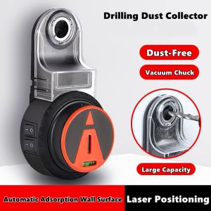 2 in 1 Drill Dust Collector & Laser Level 360° Rotatable Drilling Dust Collector Electric Self-mounting Vacuum Sucker Drilling