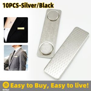 【Fast Shipping】 10pcs Strong Magnetic Name Plate Tags Badge Holders with Adhesive Fastener ID Card Attachment Holder Credential Holder ZJJ-Magnetic-Tag