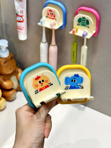 ชั้นวางของสำหรับจัดระเบียบอุปกรณ์สุขอนามัยในห้องน้ำแบบติดผนังสำหรับคู่รักและเด็ก แก้วน้ำชุบฟัน ที่วางยาสีฟัน ที่วางแปรงสีฟัน