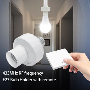 Smart Light Switch with RF 433Mhz Remote Control Led Bulb Holder E27 E26 Base Socket AC 85-265V Wireless Wall Switch 1/2/3 Gang