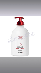 Derma by Akel Rich Foot Cream 550ml High Moisture Exfoliating AHA BHA Urea Cracked Heel Callus Care