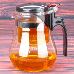Heat Resistant Glass Tea Brewing Set with Detachable Inner Filter Miniature Cup And Pot Combo Easy to Clean Tea Utensils