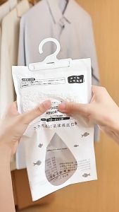 Túi Hút Ẩm Tủ Quần Áo Gói Hút Ẩm Chống Mốc Tủ Giày Bếp Phòng Ngủ Có Móc Treo 2 Ngăn 500ml