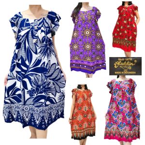 ALADDIN BATIK DRESS GEBER WOMEN / BAJU BATIK DRESS NEW ARRIVAL FREE SIZE