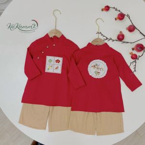 [H&H] Áo Dài Tết Cho Bé Trai Bé Gái Chất Liệu Gấm Cao Cấp Nhiều Màu Siêu Xinh Mềm Mịn Với Da Bé Kèm Mấn Áo Dài Cách Tân Cao Cấp Loại 1