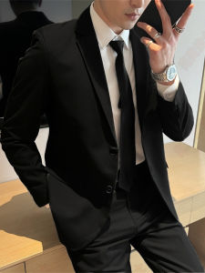Casual Business Mens Suit Set Wedding Companion Groomsmen Formal Wear Standard Fit Two Button Single Row Pure Color