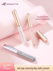MONLEYTA | Portable Round Head Lip Brush Makeup Brush For Blending Lipstick Concealer Girls Lip Color Gradient Multifunctional Lip Pencil Brush