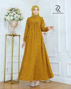 GAMIS((KERUTDADA) LINEN BORDIR# GAMIS LEBARAN BUSUI FRIEANDLY