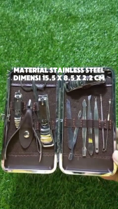 (BISA COD)ALAT PERAWATAN KUKU 1 SET ISI 12 PCS KAKI TANGAN - MENICURE PEDICURE NAIL ART SET WALLET