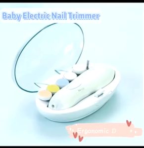 6 in 1 Infant Multifunctional Electric Baby Nail Trimmer Set with LED Light Mute Electric Safe Cutter for Babies / Adult Manicure Set Pedicure Nail Clipper