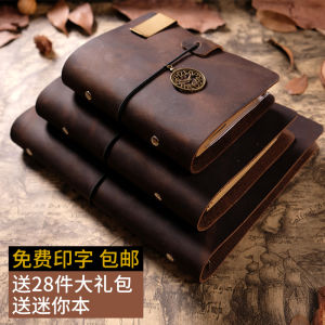 Journal Book Leaflet Handmade Leather Book Leaflet Clip Notebook Travel Diary Book Vintage Notepad A5a6a7