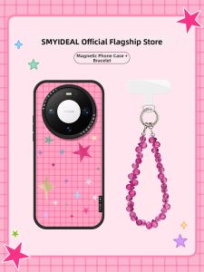 Smyideal | Magnetic Pink Star Pattern Phone Case