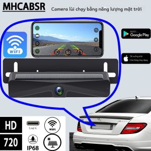 Camera Ô Tô Không Dây Biển Số Xe WiFi Hình Ảnh Ngược Cho Android iOS Chạy Bằng Năng Lượng Mặt Trời Thích Hợp Cho Ô Tô Và Xe Tải