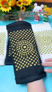 Deker Terapi Lutut 2PCS Self Heating Sabuk Pemanas Lutut Tourmaline Magnetik Pelindung Cedera Kaki