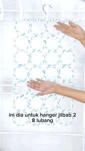 Hanger Syal Hijab Gantungan Jilbab Baju Dasi Bentuk Bulat Belt 28 Ring Lubang Hanger Tempat Simpan Gantung Kerudung Celana Dalam Praktis