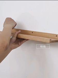 NAIJIA Floating Wall Shelf Solid Wood DIY Rak Hiasan Dinding 30CM/60CM/90CM/120CM 墻上置物架