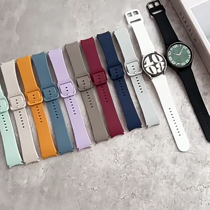 Sport Silicone Band Original Style Strap for Samsung Galaxy Watch FE/7/6/5/4 40mm 44mm Watch 6 Classic/5 Pro/4 Classic