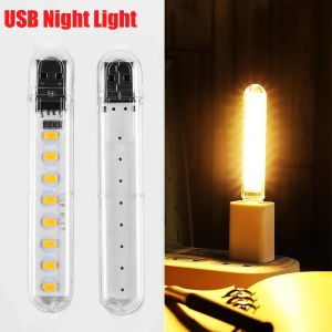 Xách tay mini 8LED USB nightlight màu trắng ấm phòng ngủ Bàn Cạnh Giường ngủ đèn là thích hợp cho PC máy tính xách tay Bộ cấp nguồn di động