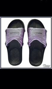 Duralite Trekker Mens non-slip casual wear waterproof and durable flipflops (Black Violet and Clear White)