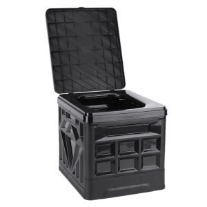 Folding Camping Toilet for Adults & Kids Emergency Toilet with Lid & Reusable for Camping Travel Outdoor Car RV & Emergency Use