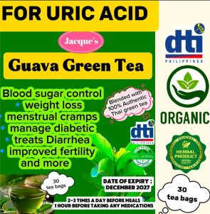 GUAVA LEAF TEA BAYABAS TEA 30 TEA BAGS. GOOD FOR URIC ACID