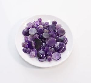 5-10pcs/lot 4-25mm Natural Stone Amethyst Cabochons Round Cabochons For Jewelry Making DIY Necklace Bracelet Accessories