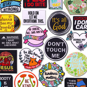 Dont Touch Me Embroidered Patches For Clothing DIY Personalized Letter Slogans Iron On Patches On Clothes Sew Stickers