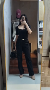 Giordano Womens Semi-Wide Fit Wide Fit Slacks Pants for Comfortable Wear