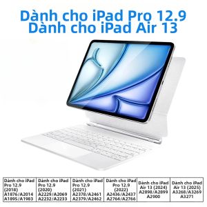 Bàn Phím Magic Keyboard Touch Panel Smart Cover Dành Cho iPad Air 4/5 10.9 Inch iPad Thế Hệ Thứ 10 A16 2025 iPad Pro Thế Hệ Thứ 11 12.9 Inch 2018-2025 Ốp Lưng Máy Tính Bảng Không Dây Bluetooth