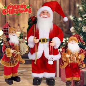 12-inch Santa Claus Figurine Doll Children Xmas Gift Christmas Tree Decorations Home Party Supplies Figure Xmas Ornaments