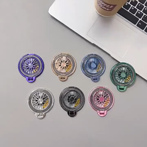 Rotating Wheel Hub Gyroscope Decompression Magnetic Charging Stand with Glue Multi-function Pasted Mobile