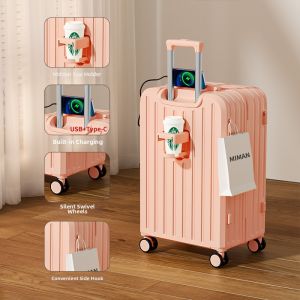 MEIFANER | Durable Womens Travel Suitcase Large Capacity Password Lock Leather